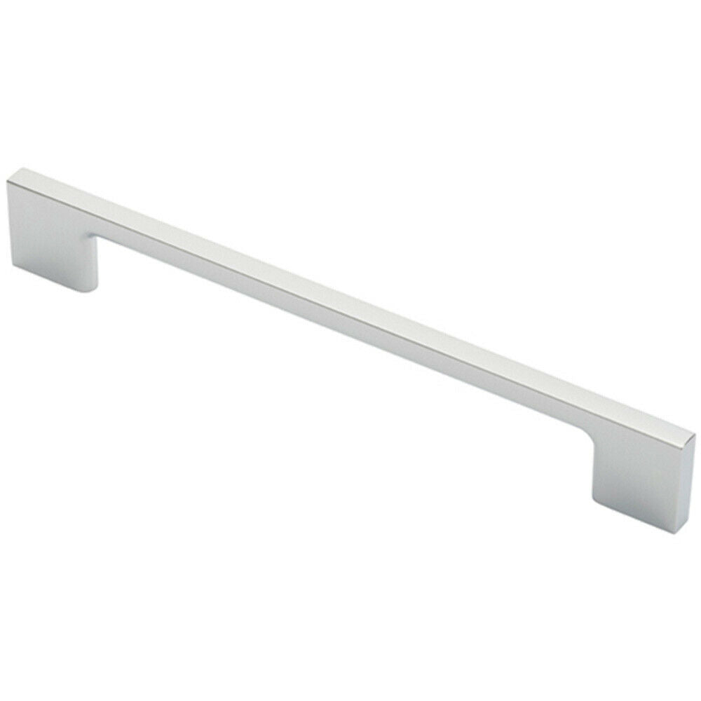 Loops Slim D Shape Pull Handle 190 x 7mm 160mm Fixing Centres Polished Chrome