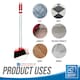 image 6 of Long Handled Dustpan and Brush Set Reduce Bending Tall Lobby Dustpan and Sweeping Brush
