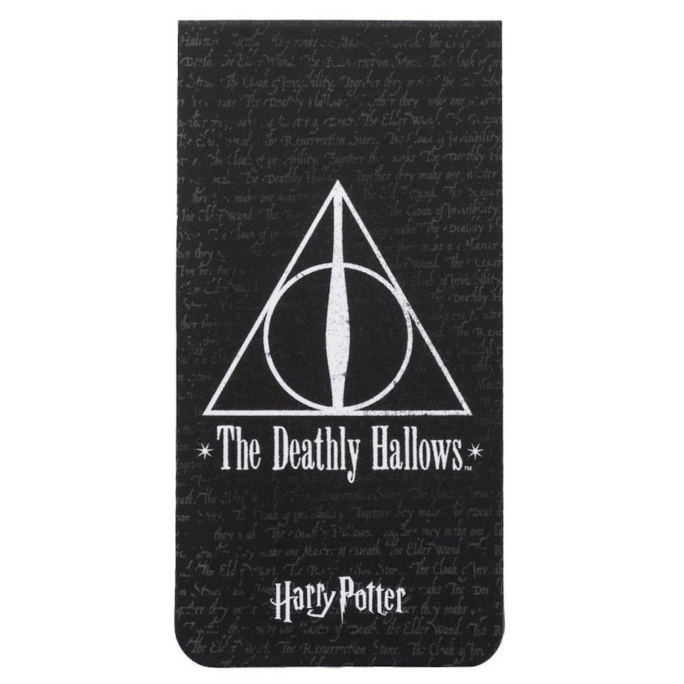 image 1 of Harry Potter And The Deathly Hallows Together They Make One Master Of Death Magnetic Bookmark - Black/White - One Size