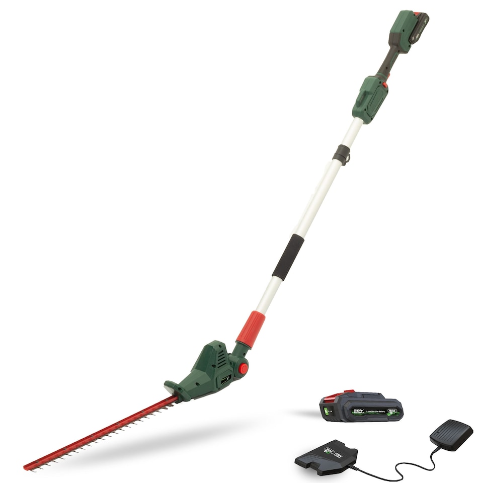image 1 of Webb 20V Cordless Long Reach Hedge Trimmer 50cm with Battery