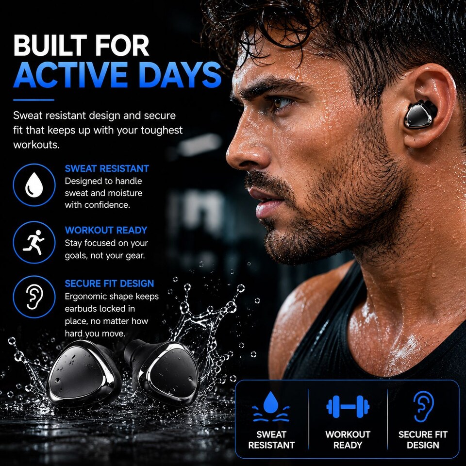 image 1 of Krane & Bauer Hurricane Wireless In-Ear Headphones, Black