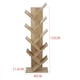 image 4 of Living and Home Wooden Tree Bookshelf Display Rack 9 Shelf- Brown