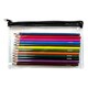 image 1 of Pack of 12 Colouring Pencils in Black Zip Clear Pencil Case