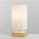 image 3 of ValueLights Alfis Pair of Pine Wood & White Bedside Table Lamps with USB Charging Port - Complete with 4w LED Bulbs 3000K