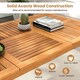 image 6 of COSTWAY Patio Table Outdoor Dining Table for 6 People Brown