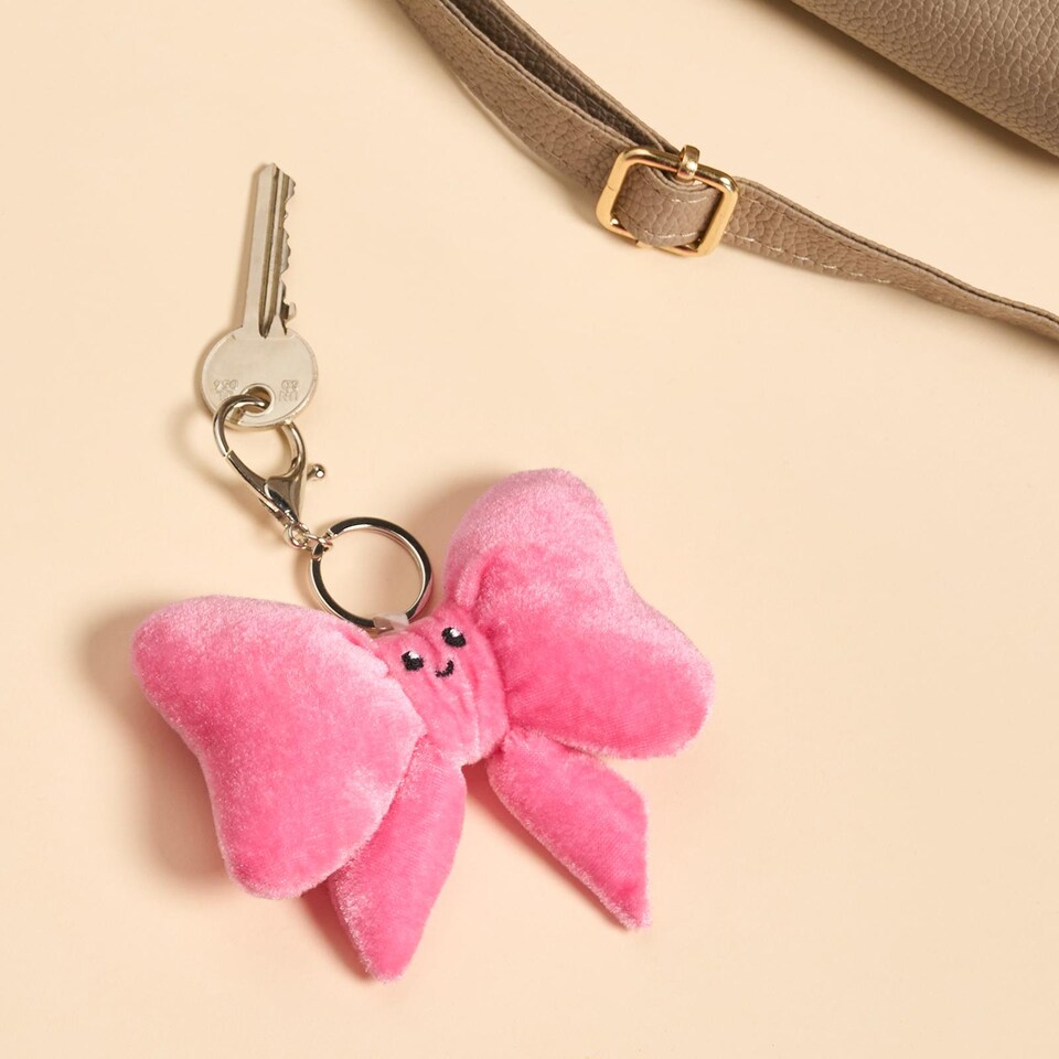 image 1 of OHS Sweetie Pie Bag Charm Keyring Soft Fleece Keychain
