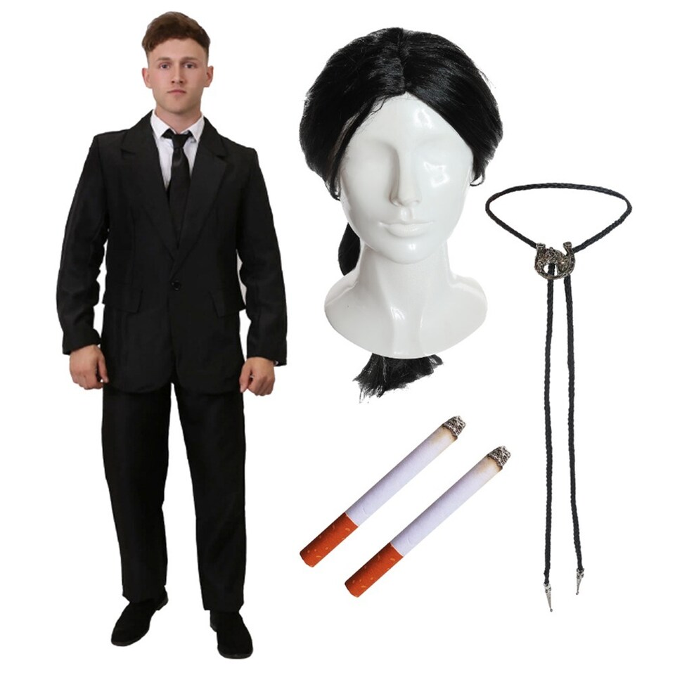 image 1 of Adults Hitman Full Costume | Black | XL