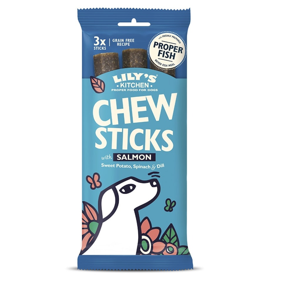 image 1 of Lily's Kitchen Dog Chew Sticks With Salmon 120g (Pack of 10)