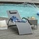 image 2 of Outsunny Sun Lounge Recliner Lounge Chair Design Ergonomic w/ Pillow Dark Grey
