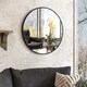 image 8 of HOMCOM Round Bathroom Mirror, Modern Wall Mirror Aluminium Frame, 70 x 70cm