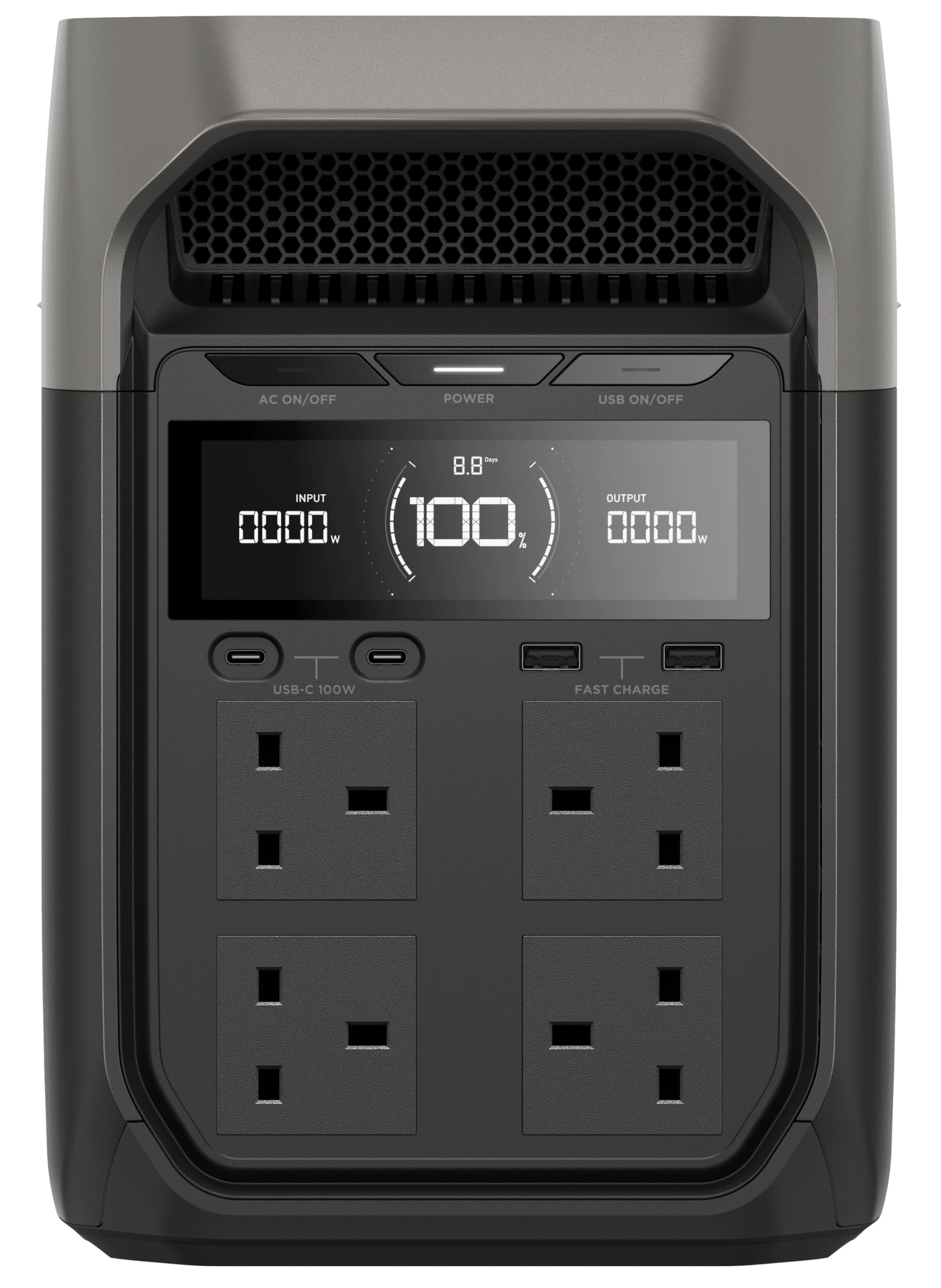 EcoFlow Delta 3 Plus Portable Power Station with 1kw capacity & 3600w max power output