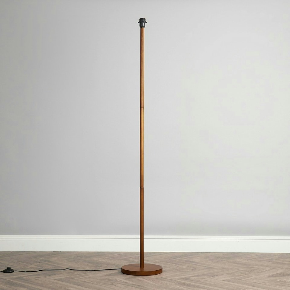 image 1 of ValueLights Modern Dark Wood Floor Lamp Base