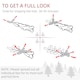 image 8 of HOMCOM 6' Artificial Christmas Tree with Flocked Tips, LED Lights, Decoration