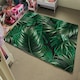 image 4 of Tropical Leaves on Black (Rug) Green | Small: 60x110cm
