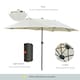 image 4 of Outsunny 4.4m Double-Sided Sun Umbrella Patio Parasol Solar Lights