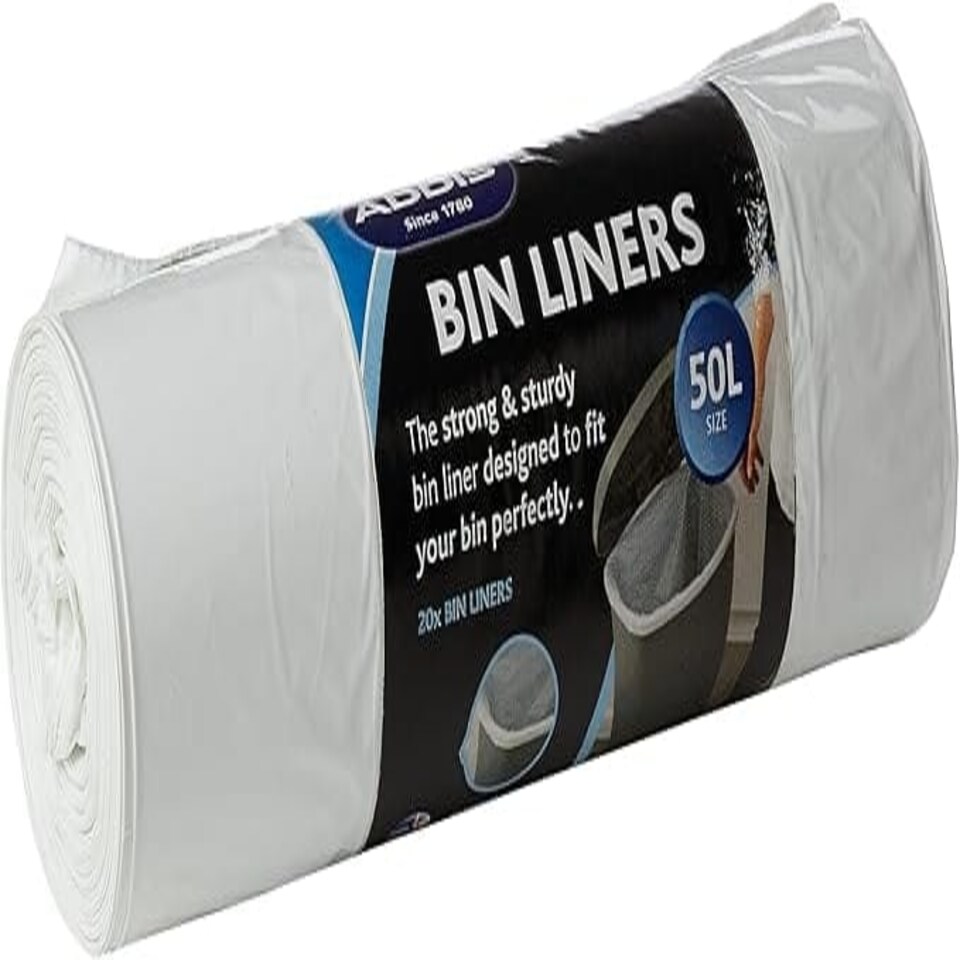image 1 of 50L White Bin Liner Roll