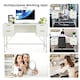 image 9 of COSTWAY Modern Computer Desk with 4 Drawers White