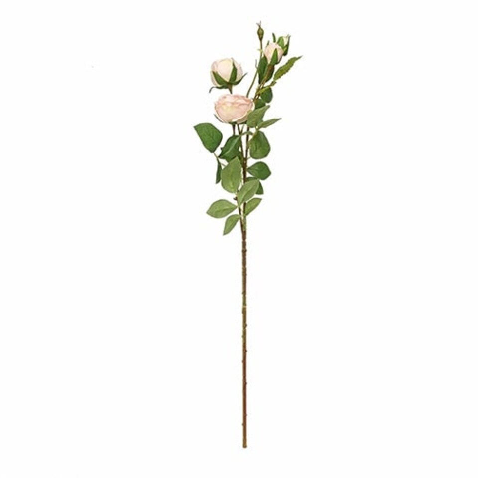 Pastel Peach Pink Peony Rose Spray Decoration 63cm