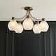 image 7 of Hamilton 5 Light Antique Brass Semi Flush Ceiling Light