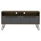 image 3 of Core Products Vegas, Wide Screen TV Rack With 4 Doors H60.6cm x W123.5cm x D38.6cm Brown
