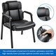 image 5 of Yaheetech Set of 2 Faux Leather Office Guest Chairs Black Black