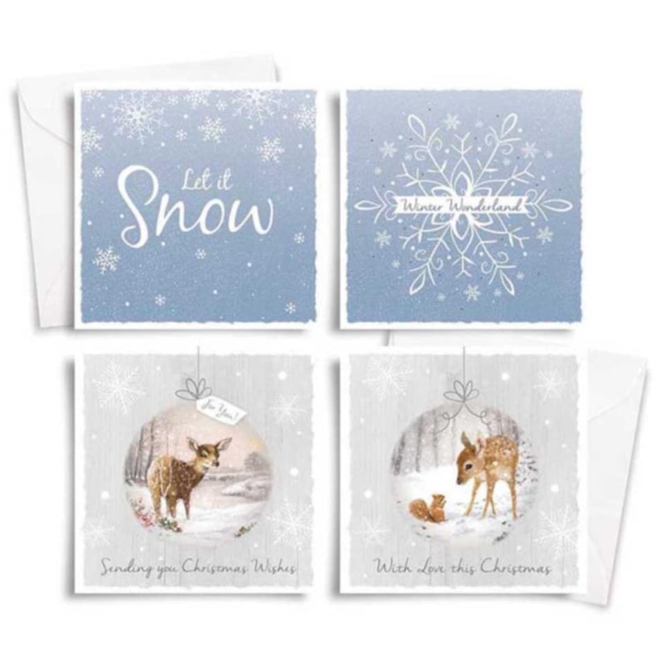 image 1 of 10 Square Winter Wonderland Trend Christmas Cards