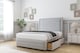 image 4 of Sloomy Ashford Silver Plush Divan Bed Base 2 Drawers Left Side With 54 Inch Floor Standing Headboard & 12 Inch Matching Footboard | Silver | Silver | Double | 1