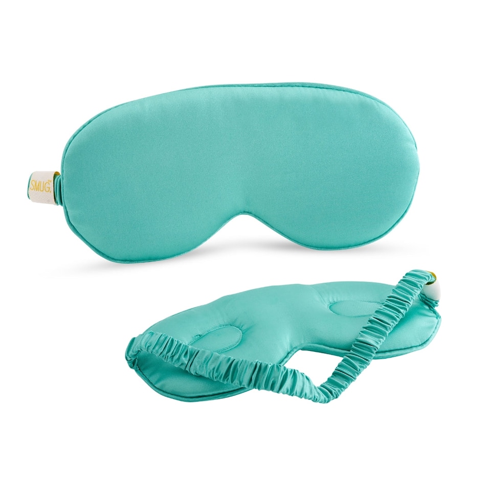 image 1 of SMUG Cloud Padded Satin Sleep Mask - Aqua