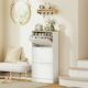 image 2 of HOMCOM Narrow Shoe Cabinet with 3 Flip Drawers for 18 Pairs of Shoes White