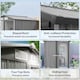 image 5 of Outsunny 5ft x 4.3ft Outdoor Metal Storage Shed with Sliding Door Sloped Roof | Multi | 152cm x 132cm x 188cm | 1
