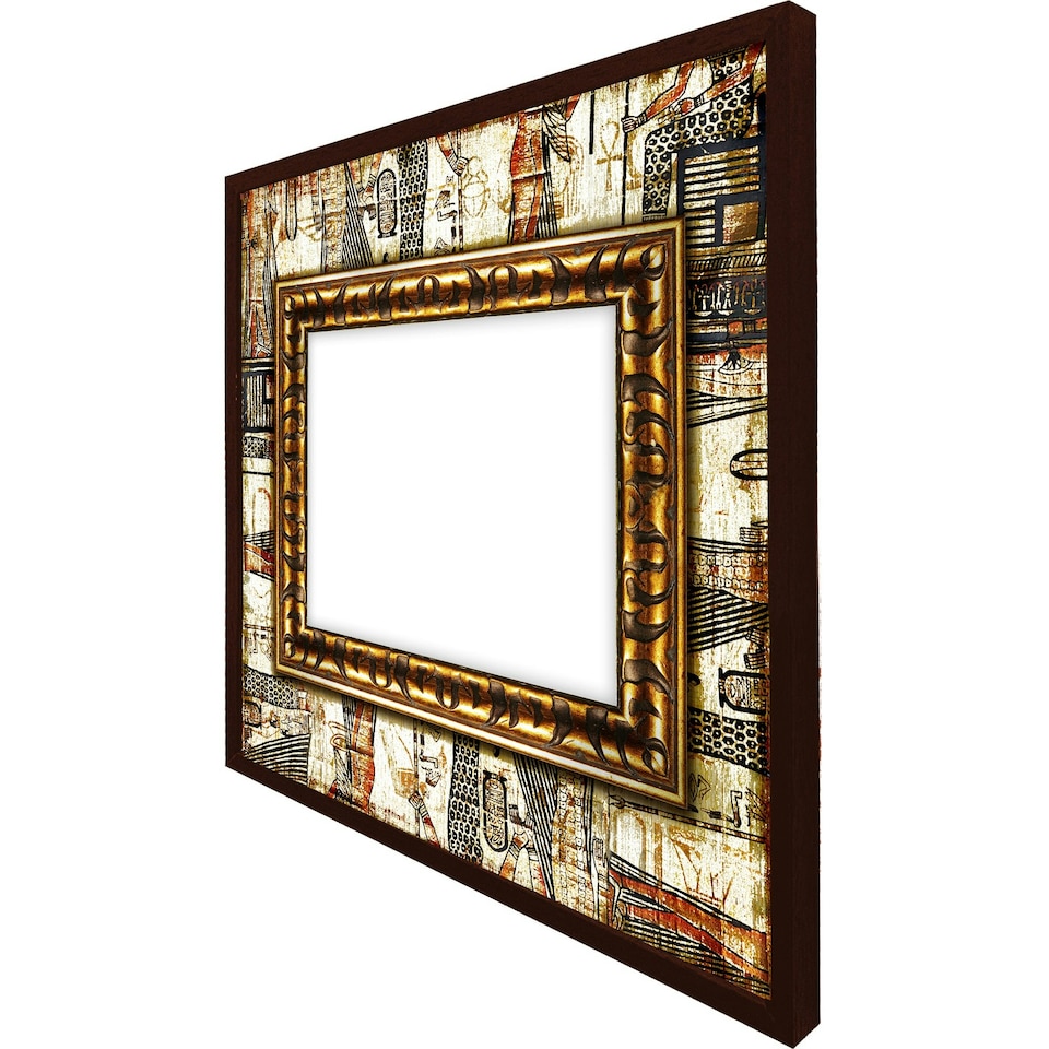 image 1 of Rustic egyptian frame (Picture Frame) Brown | L