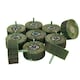 image 1 of 120 Grit 80mm Flap Wheel Disc Abrasive Sanding Pads For Drills 6mm Shank 10pc