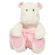image 1 of Mumbles Hippo Plush Toy - White/Pink - One Size