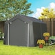 image 8 of Outsunny 3 x 3(m) Portable Shed, Waterproof and Heavy Duty Dark Grey