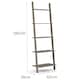 image 5 of Corona Grey Ladder 5 Shelf Unit - Grey Wax Finish with Multi-Depth Shelving and Versatile Storage | Grey | Grey Wax | One Size | 1