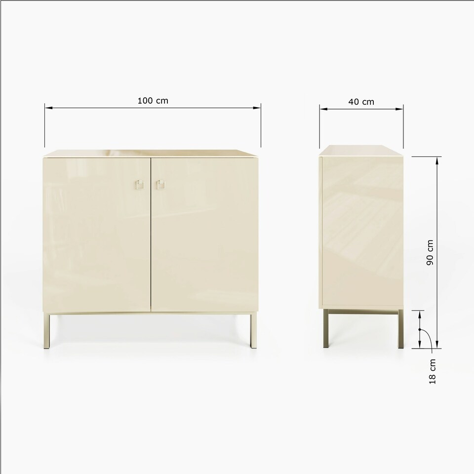 image 1 of Frank Olsen Lyra Tall sideboard White | Alabaster White