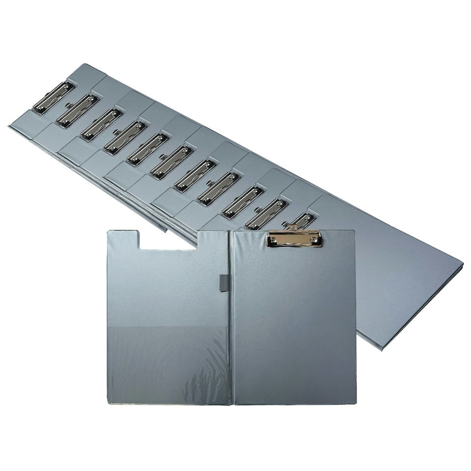 image 1 of Pack of 48 Janrax A4 Foldover Grey Clipboards