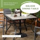 image 3 of Outsunny Garden Table with Parasol Hole with PC Board Tabletop for 4