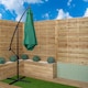image 4 of 3m Hanging Banana Cantilever Garden Parasol with Cover in Green
