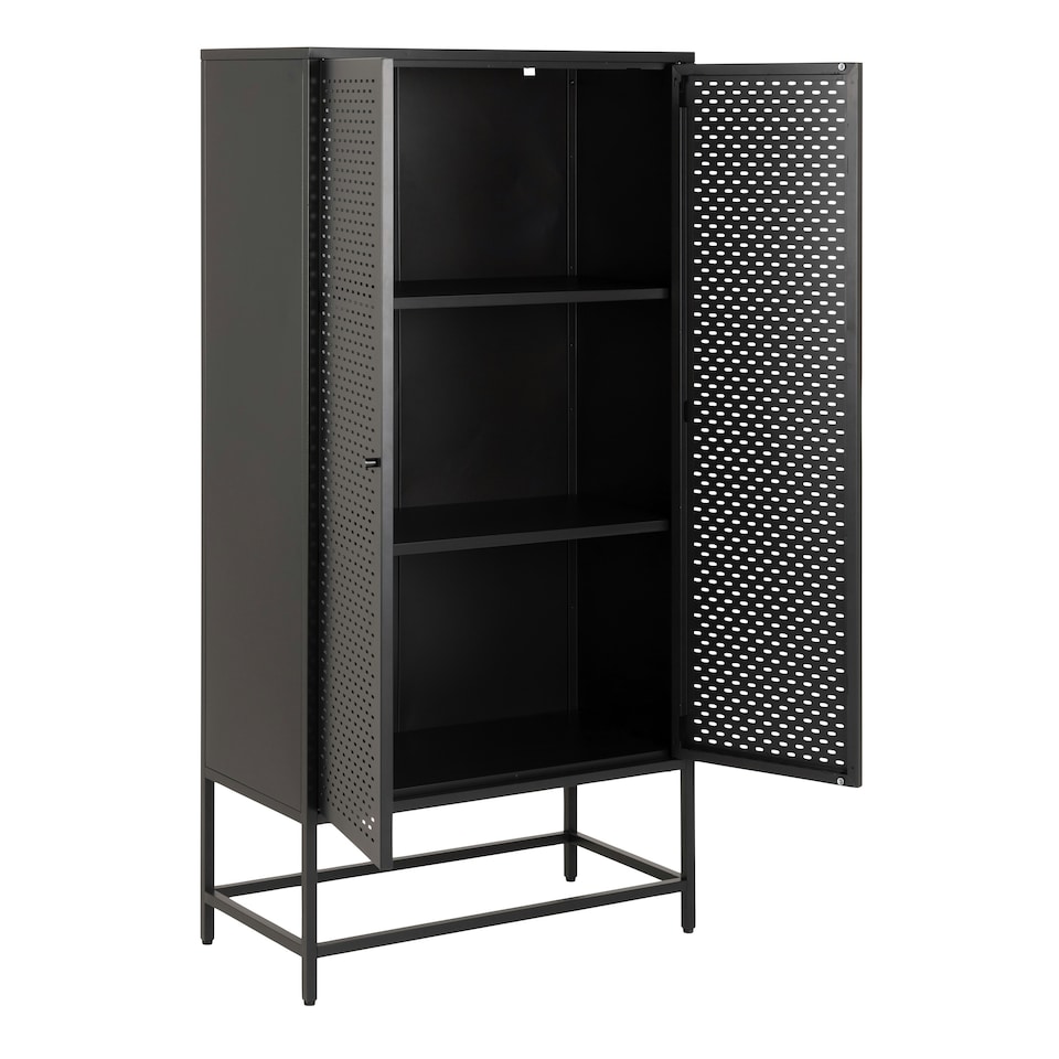 image 1 of Newcastle 2 Door Cabinet in Matt Black