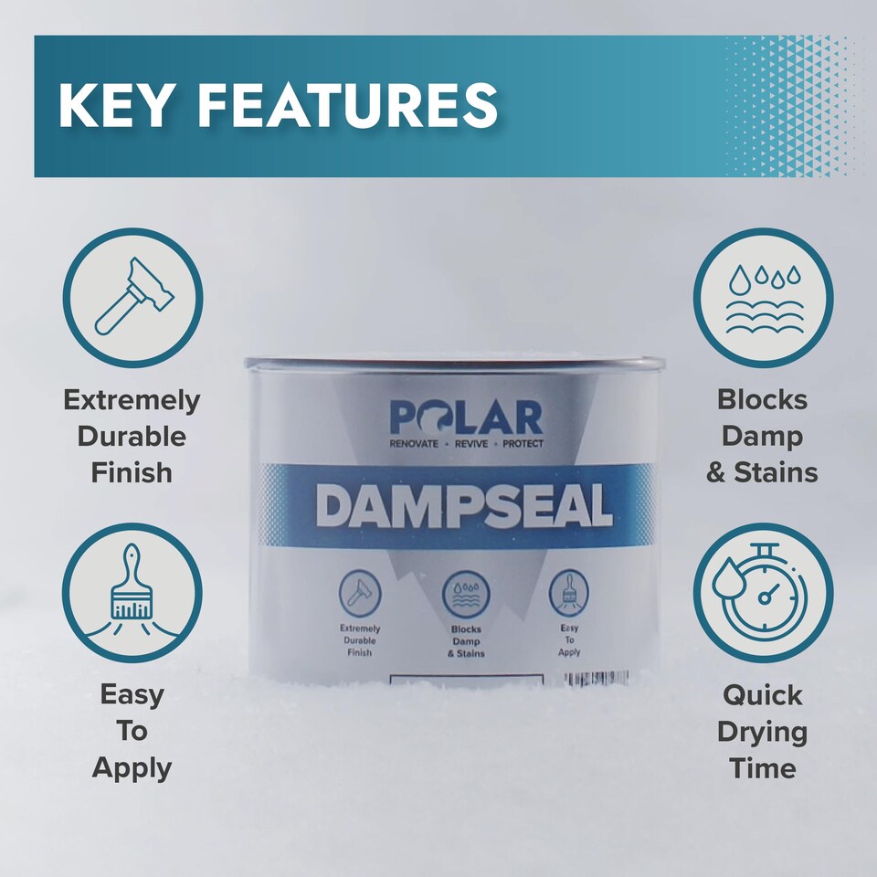 image 1 of Polar Damp Seal Paint Solvent Based For Interior Satin | Cream | Satin Magnolia | 500 ml