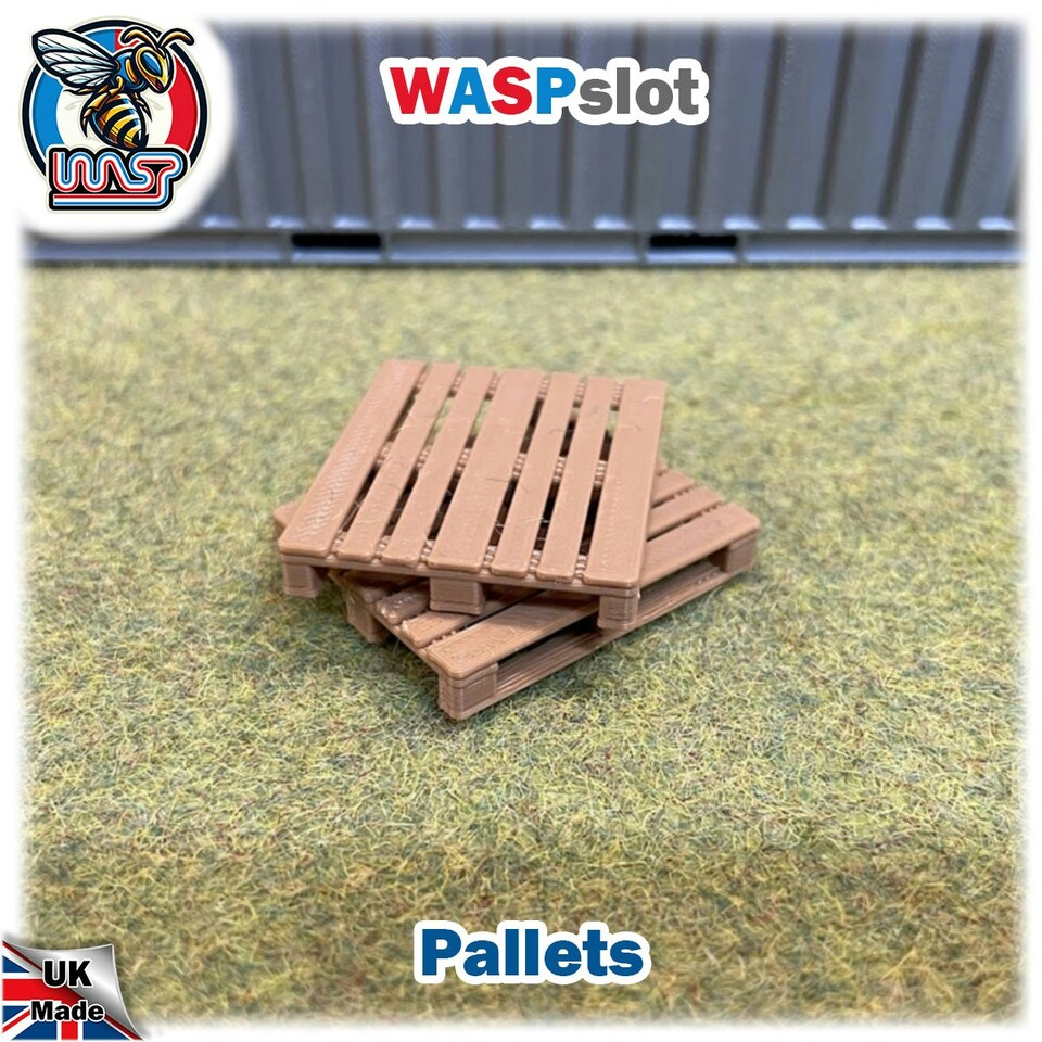 image 1 of Slot Car Trackside Scenery 4 x Pallet Kit Mix 1:32 Scale Wasp P