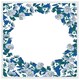 image 1 of Winter blue flowers (Picture Frame) White | XL