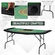 image 6 of HOMCOM 7-Player Folding Poker Table, Chip Tray, Cup Holders, 182 x 91 cm