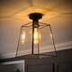 image 3 of ValueLights Susie Matte Black Flush Ceiling Light & Bulb | Black