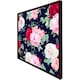 image 1 of Roses on navy (Picture Frame) Brown | XS