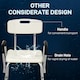 image 9 of HOMCOM Light Weight Aluminum Shower Bench Portable Lift Chair w/ Back & Armrest