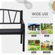 image 5 of Outsunny Metal Loveseat 2-Seater Outdoor Furniture w/ Ergonomic Armrest