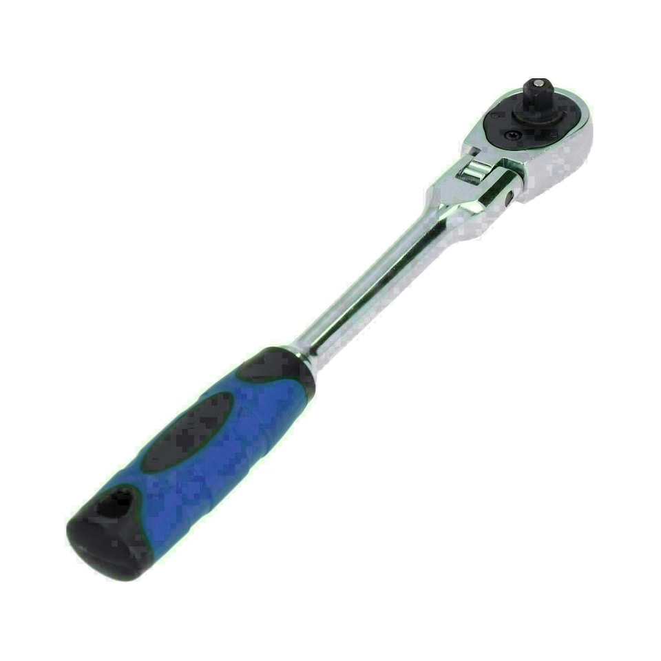 image 1 of 1/4" Drive Flexible Ratchet Socket Driver Flexi Head 72 Teeth Quick Release