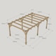 image 4 of Premium Pergola 6 Posts - Wood - L300 x W540 x H270 cm - Rustic Brown